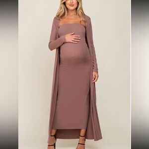 Pink blush ribbed dress